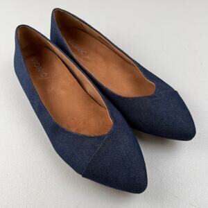 Vionic Women's Caballo Pointed Toe Denim Ballet Flats Size 9.5